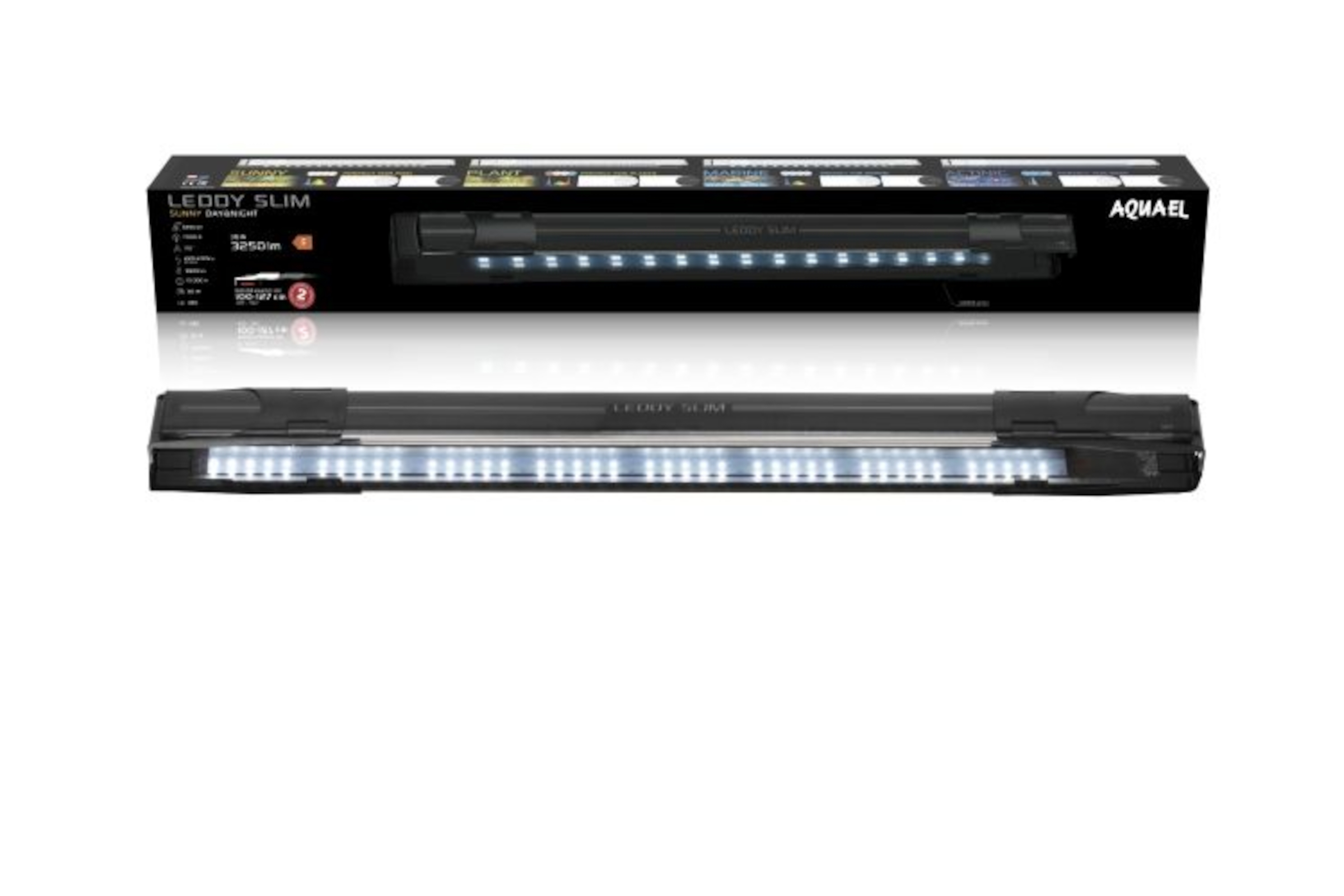 Aquael Leddy Slim, Sunny 2.0, schwarz, 100-120 cm, 36 W
